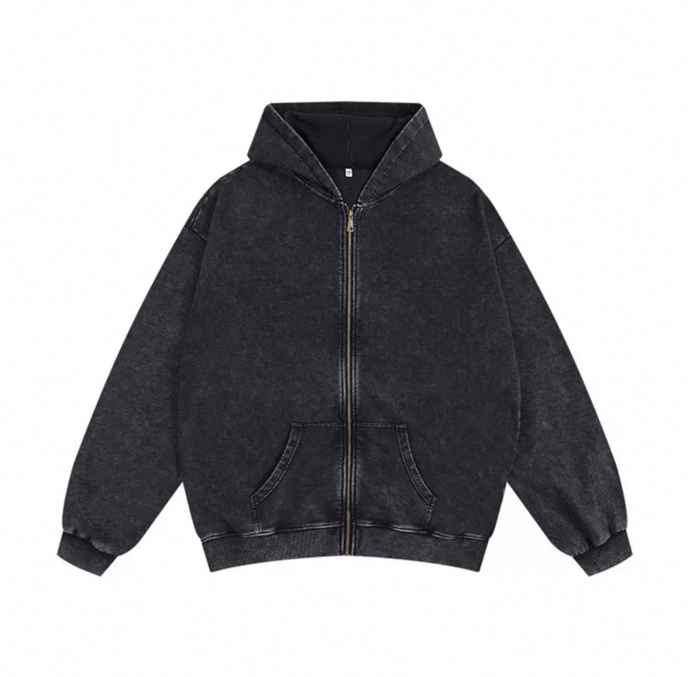 Éclipse Velvet Heavy Oversize Zip Hoodie