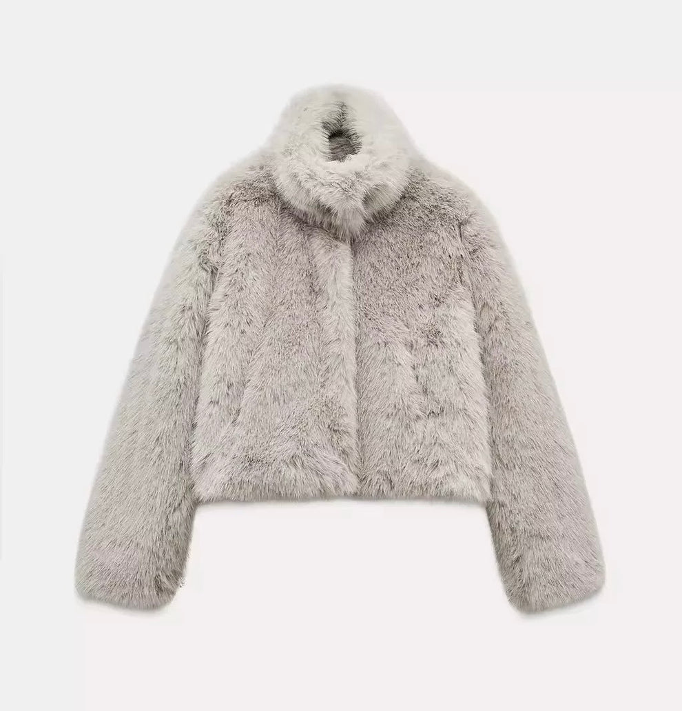 Élégance Faux Fur Coat